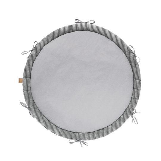 Baby Nest &amp; Play Mat With Crib Bumper Braid - Grey