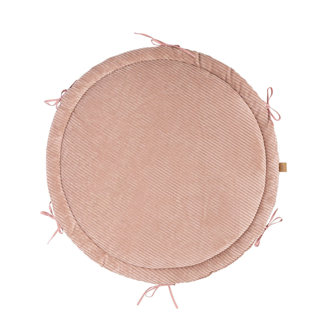 Baby Nest &amp; Play Mat With Crib Bumper Braid - Powder Pink