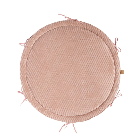 Baby Nest &amp; Play Mat With Crib Bumper Braid - Powder Pink