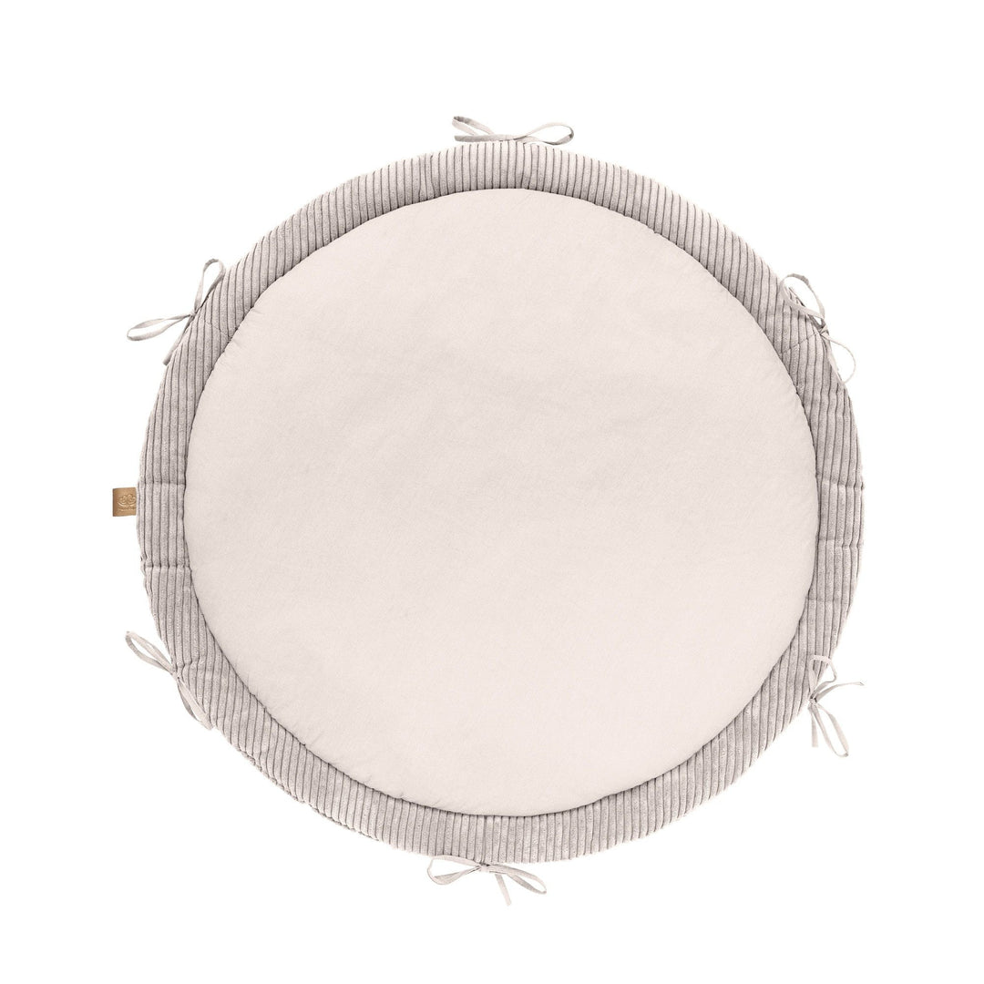 Baby Nest &amp; Play Mat With Crib Bumper Braid - Vanilla