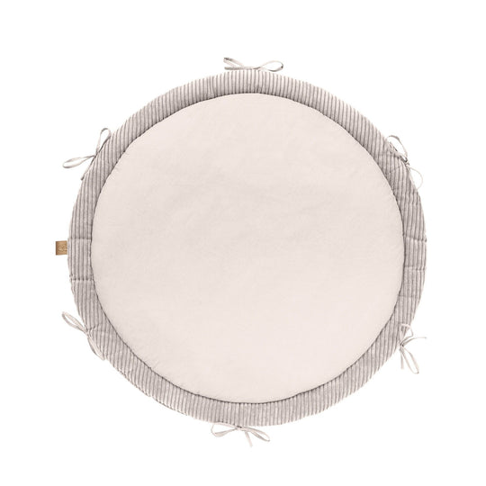Baby Nest &amp; Play Mat With Crib Bumper Braid - Vanilla