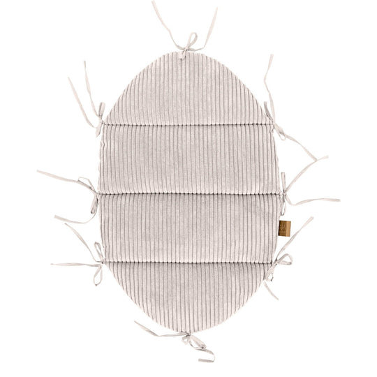 Baby Nest With Braided Bumper - Ecru