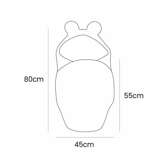 Baby Swaddle with Bear Ears – Olive Green