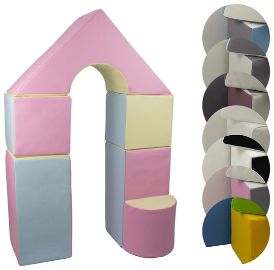 Mini castle set of 6 large foam blocks