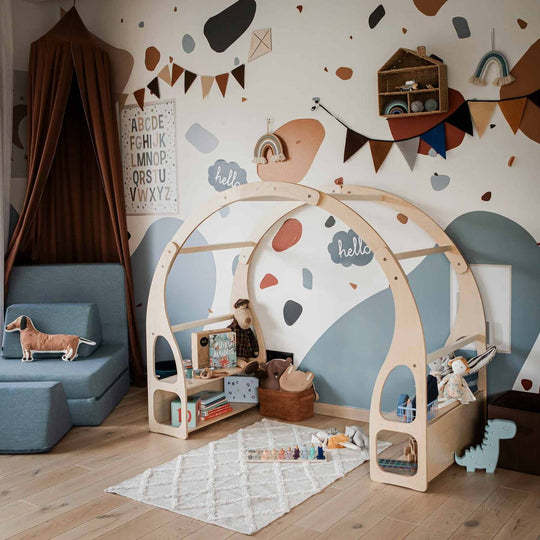 Montessori Waldorf speelstandaard/speelgoedrek voor kinderen