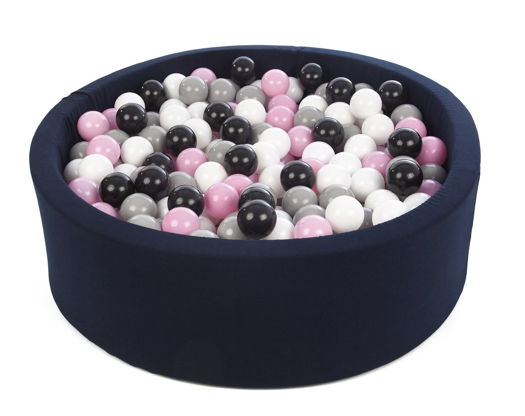 Soft Jersey ball pit with 450 balls, navy
