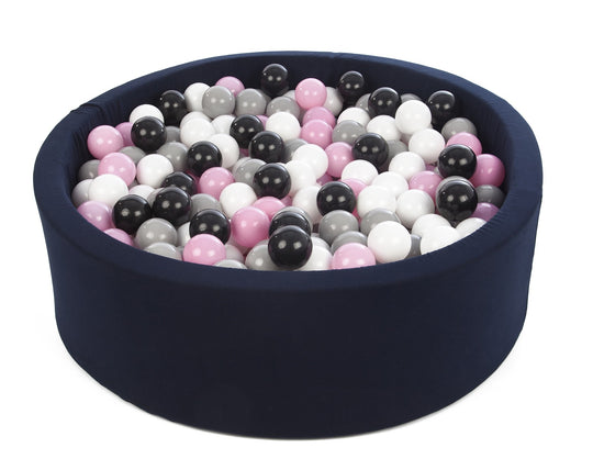 Soft Jersey ball pit with 450 balls, navy