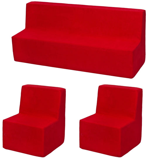 Soft Foam Furniture 3 pcs set: 2 x Chair+Sofa