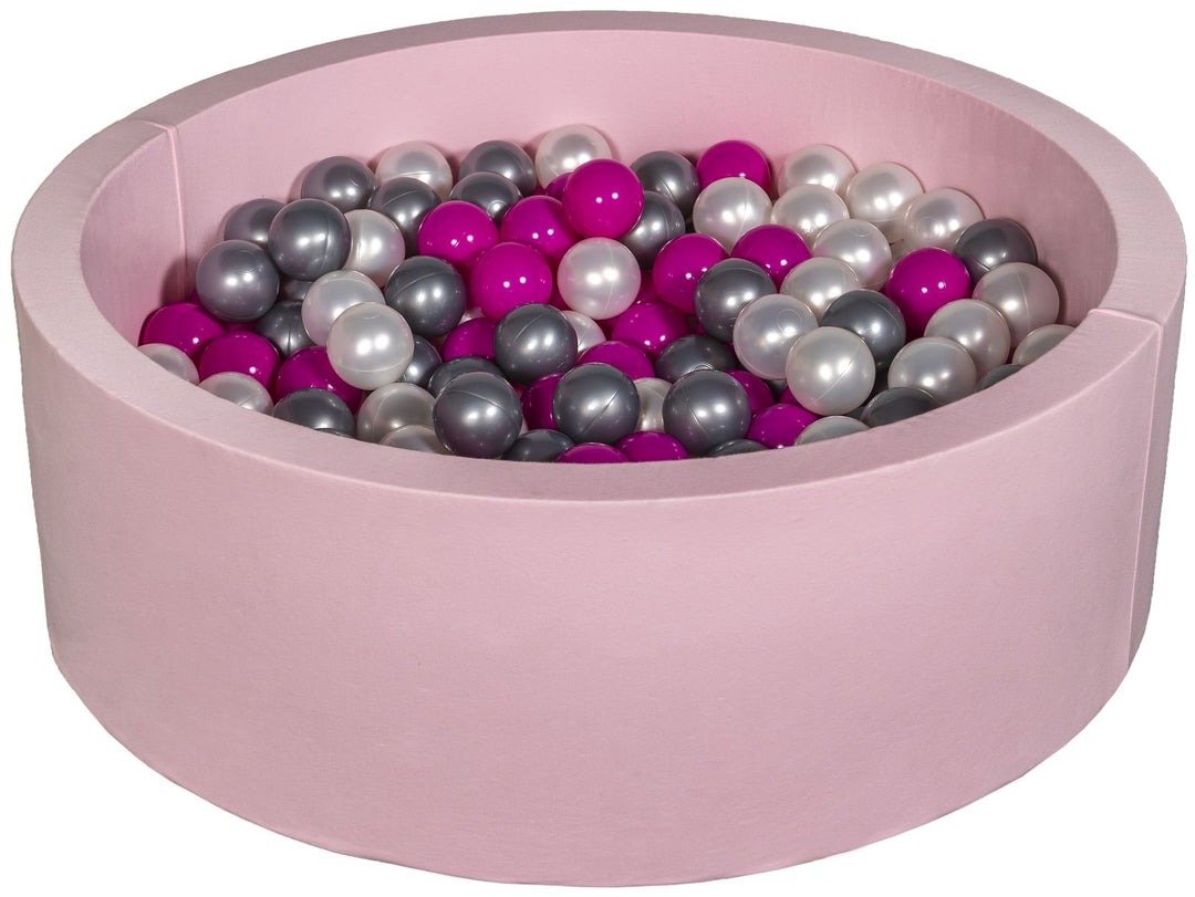 Soft Jersey ball pit with 200 balls, pink