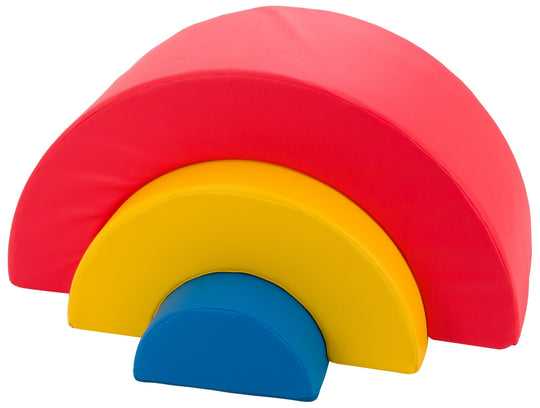 Mini rainbow set of 3 large foam blocks