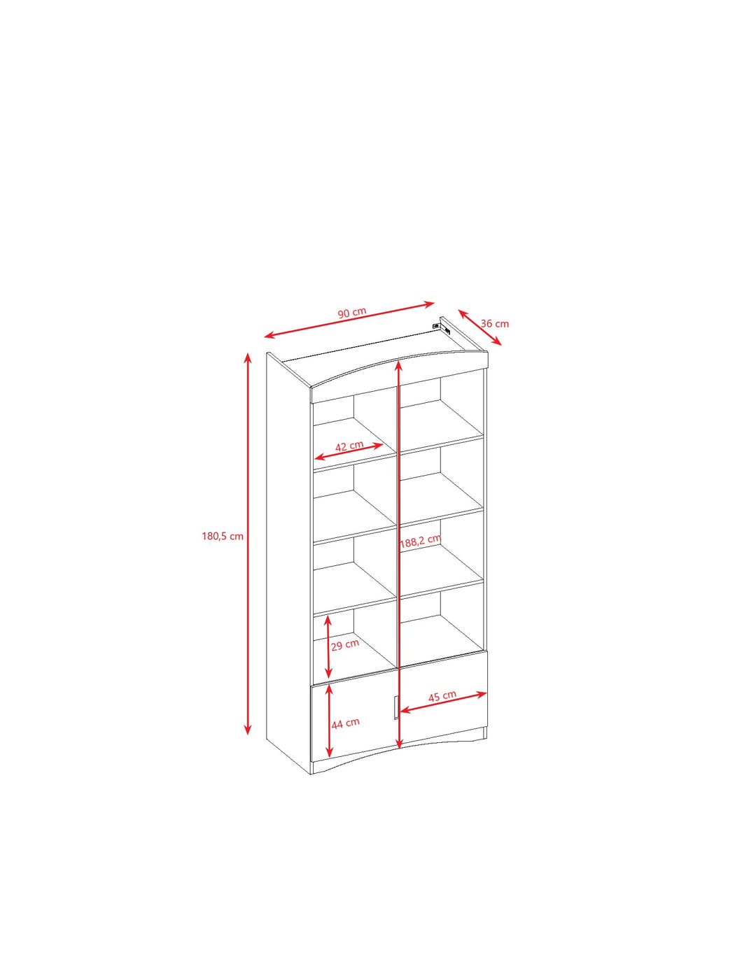 Double Bookshelf Julia