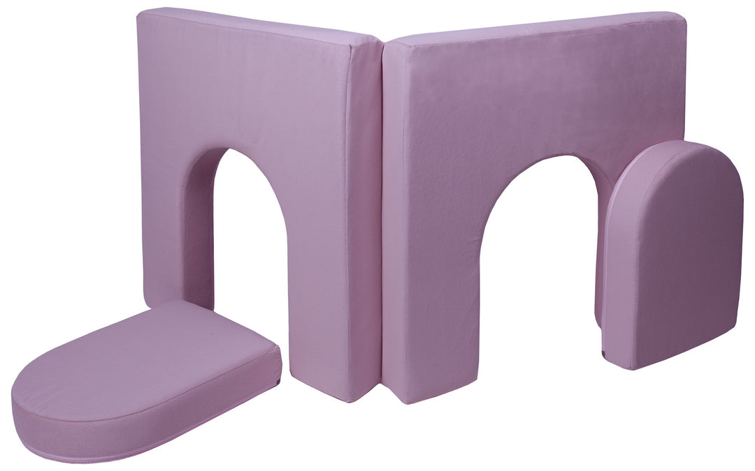 Modular sofa bed, multifunctional foam blocks, car with steering wheel