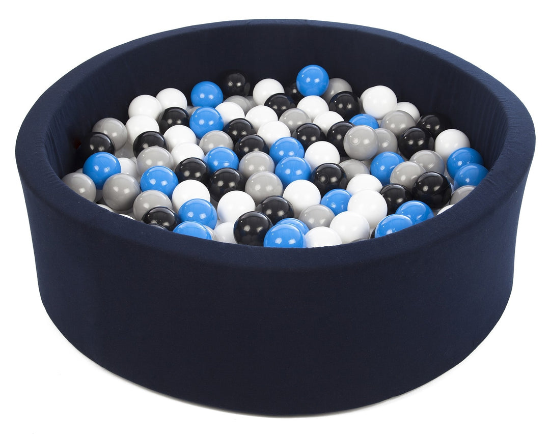 Soft Jersey ball pit with 300 balls, navy