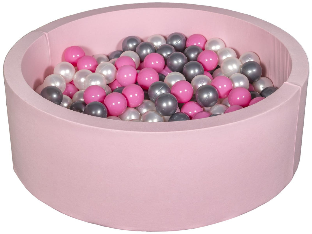 Soft Jersey ball pit with 200 balls, pink