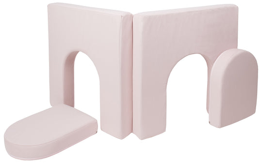 Modular sofa bed, multifunctional foam blocks, car with steering wheel