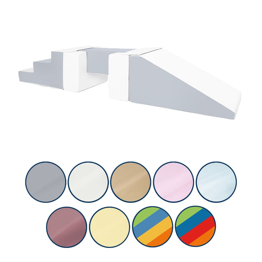 Footbridge + slide set of 5 large foam blocks