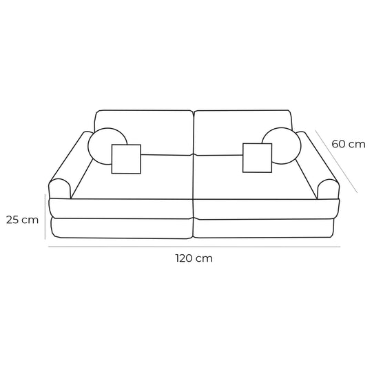 Indoor/Outdoor Outzy Pocket Sofa For Children - Rosy Dune Pink