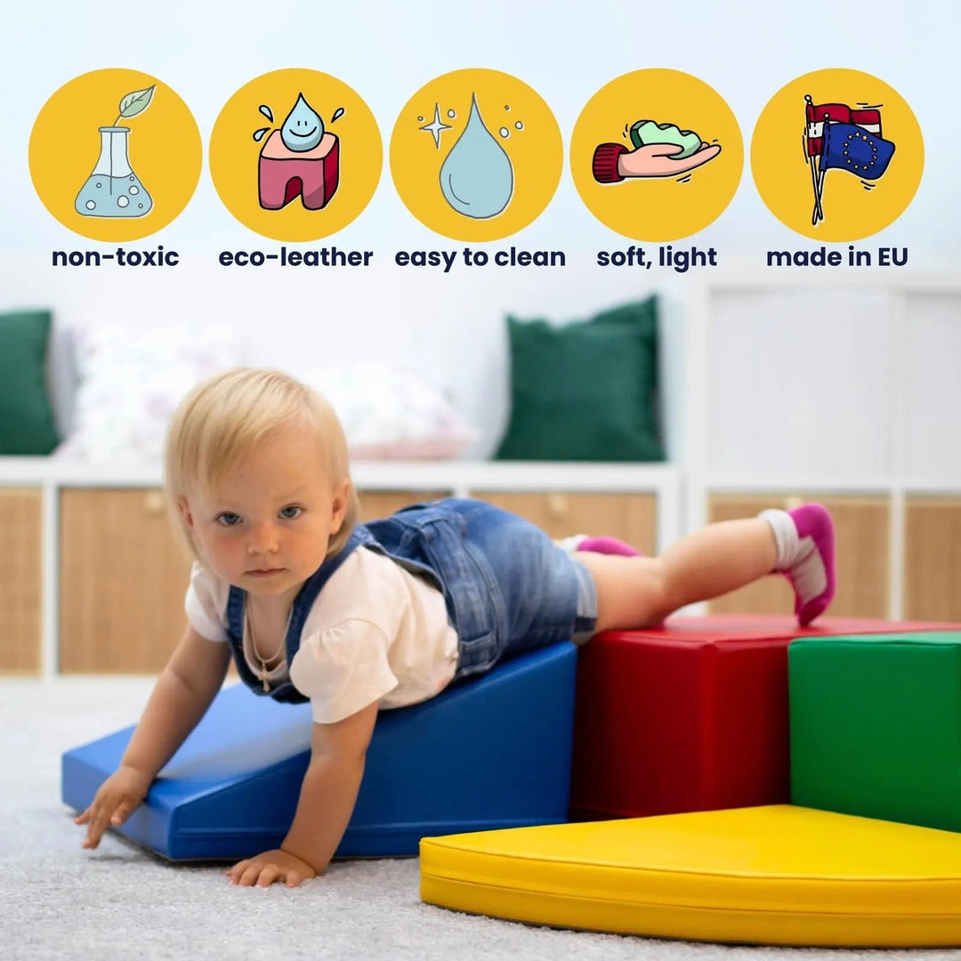 Soft Play 10 Foam Block Set - Multicolor Creativity
