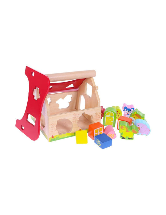 Farmhouse Shape Sorter With Animals