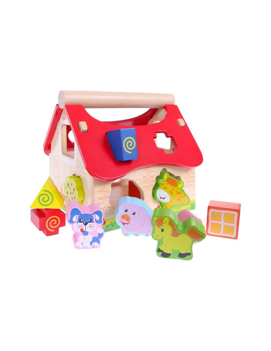 Farmhouse Shape Sorter With Animals