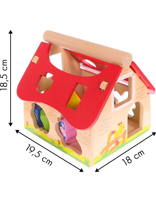 Farmhouse Shape Sorter With Animals