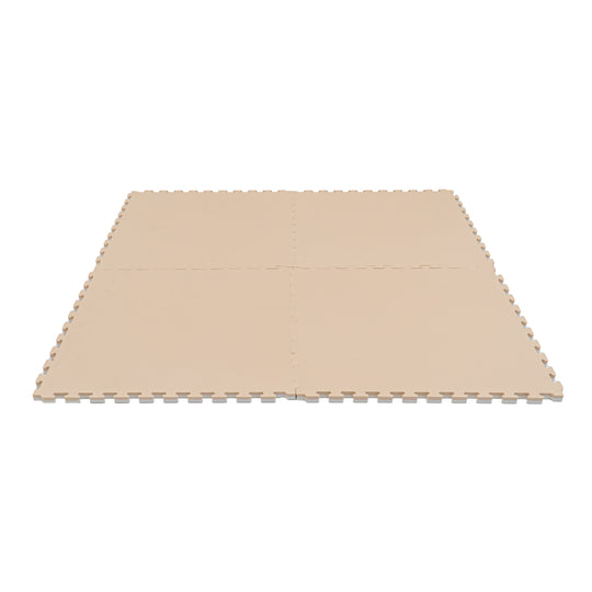 Large Foam Puzzle Mats - Beige / White