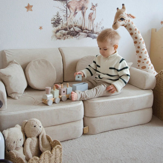 Medium Modular Sofa for Kids - Slimcord Lime