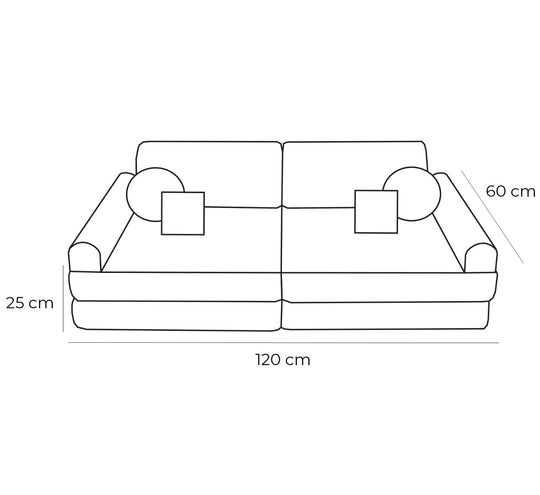 Medium Modular Sofa for Kids - Tangle Marshmallow Beige