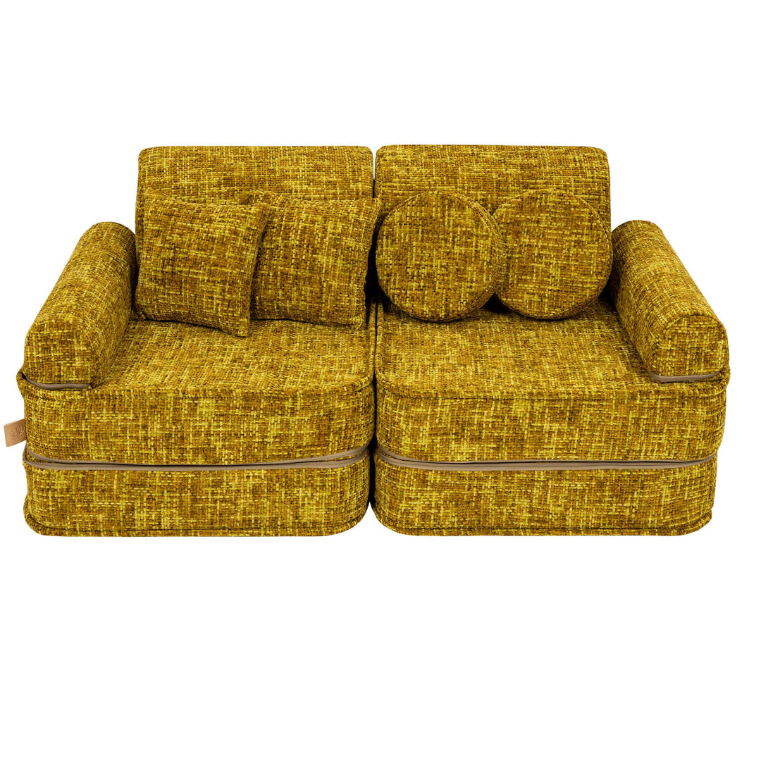 Medium Modular Sofa for Kids - Tangle Honey Mustard