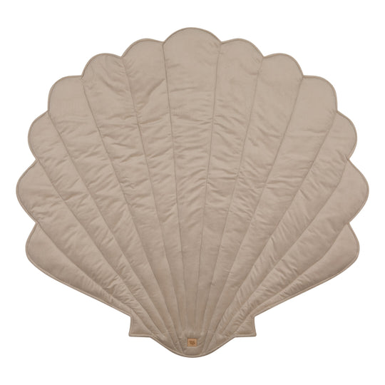 Organic Cotton and Velvet Shell Playmat - Beige