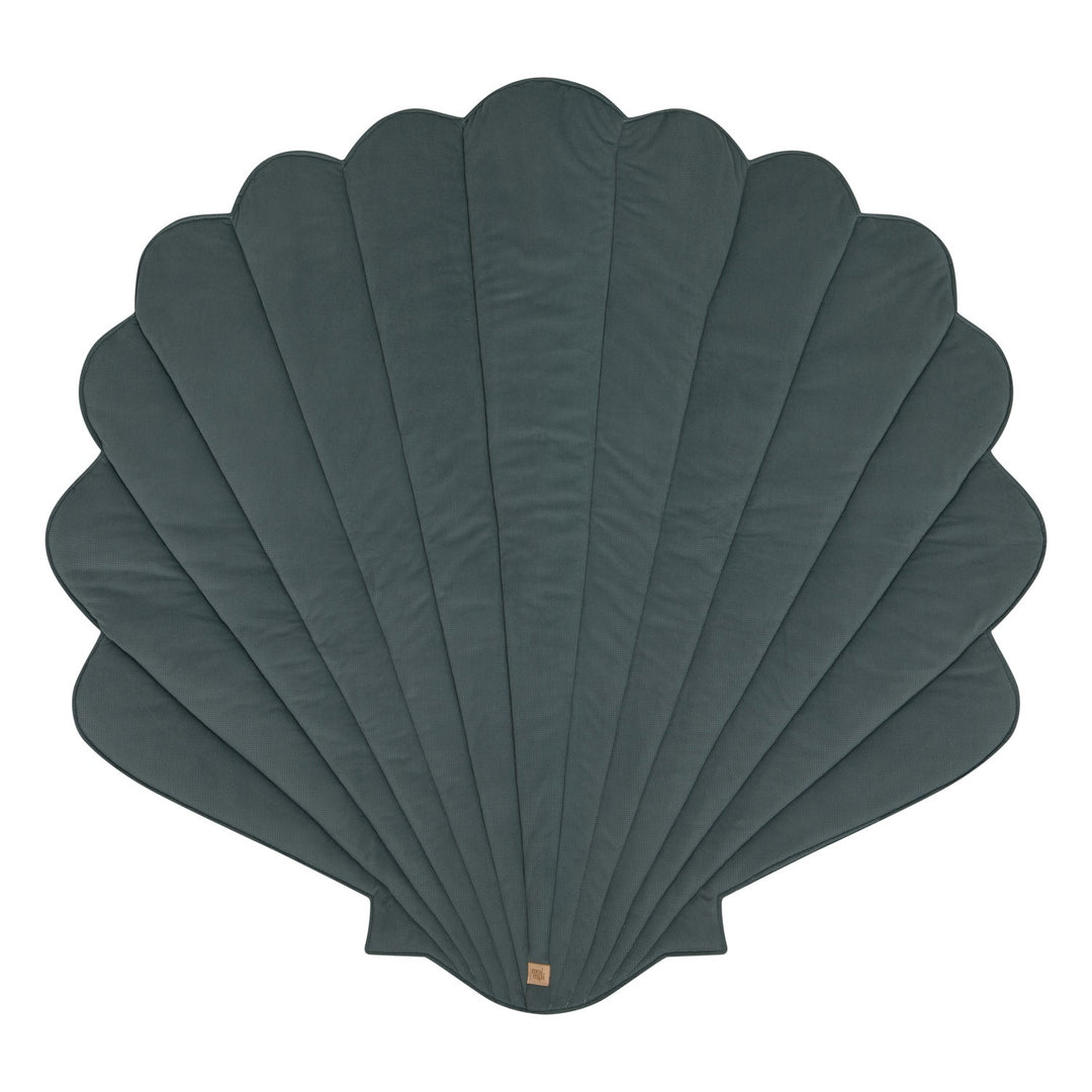 Organic Cotton and Velvet Shell Playmat - Blue