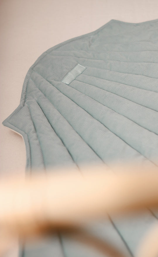 Organic Cotton and Velvet Shell Playmat - Mint