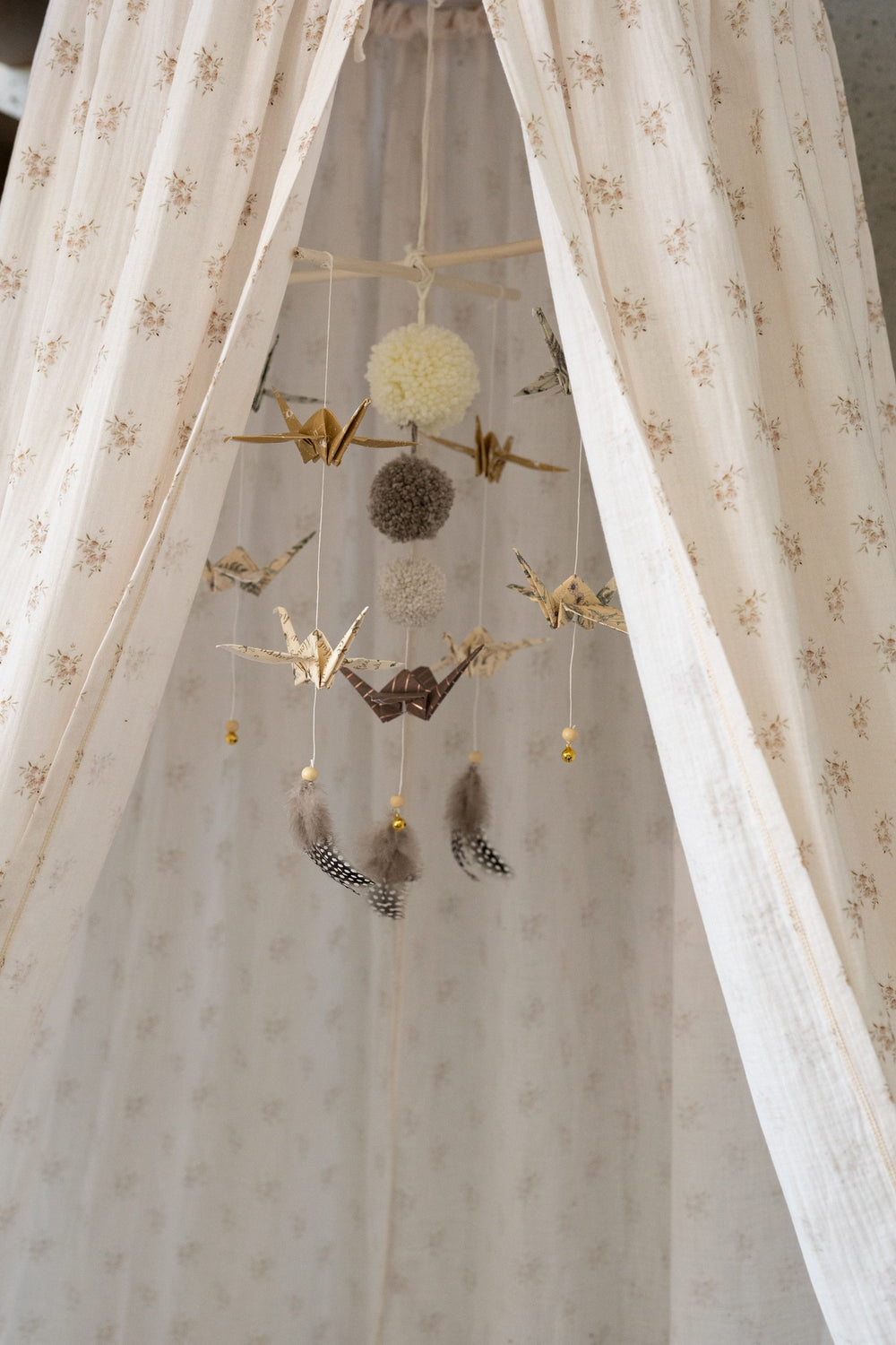 Organic Cotton Canopy - Boho Flowers