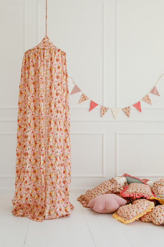 Organic Cotton Canopy - Spring Garden