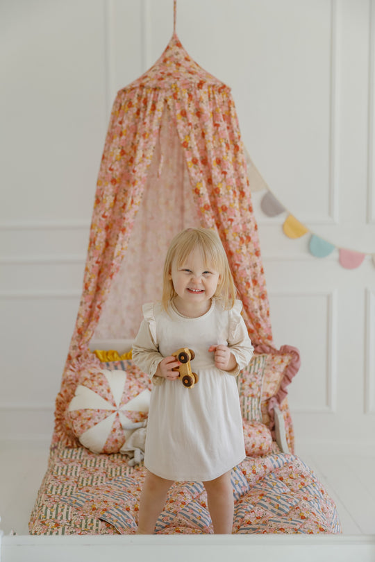 Organic Cotton Canopy - Spring Garden