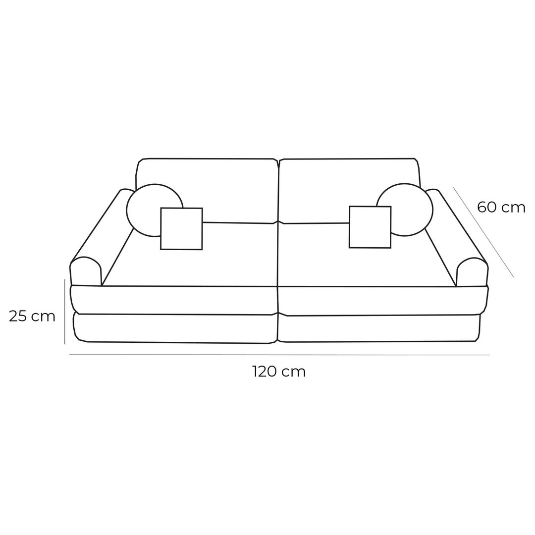 Large Modular Sofa for Kids - Premium Boucle, Tan Beige