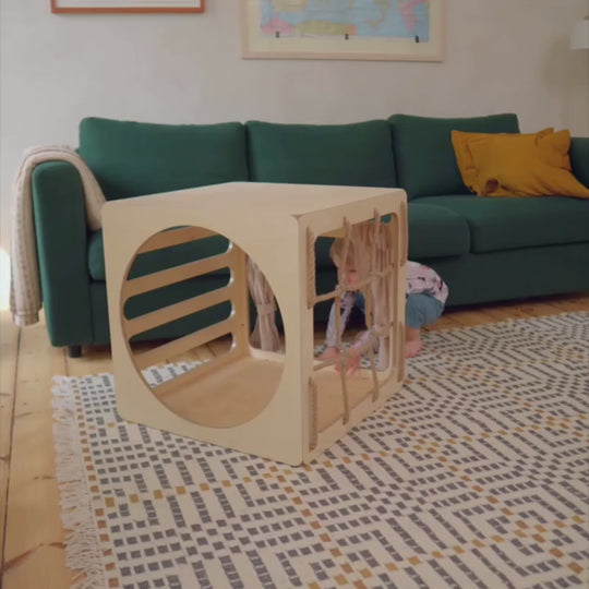 Ette Tete CUBITRI® Klimspeelkubus met touwvenster