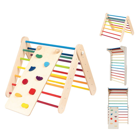 Ramp for the leg&amp;go Pikler Triangle and Swedish Wall - Rainbow