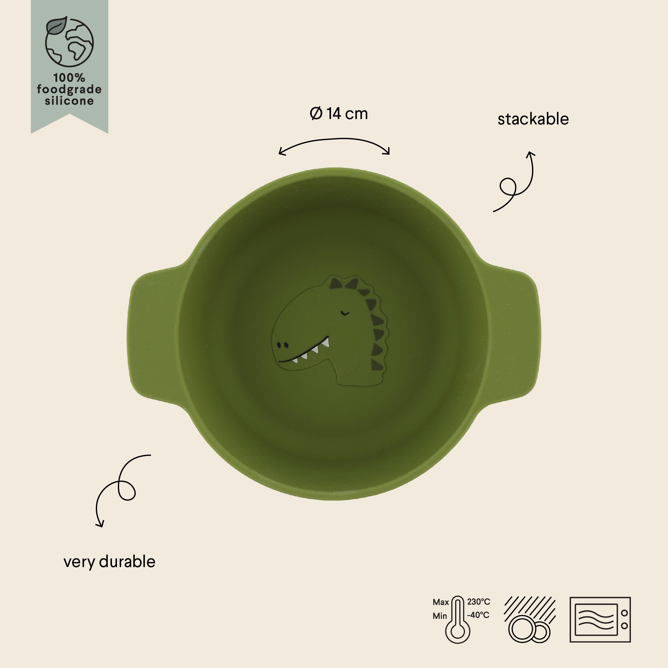 Silicone Bowl for Kids - Mr. Dino