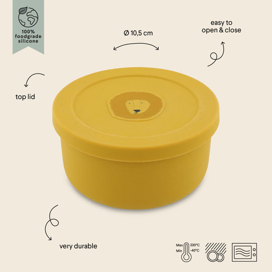 Silicone Snack Container with Lid - Mr. Lion
