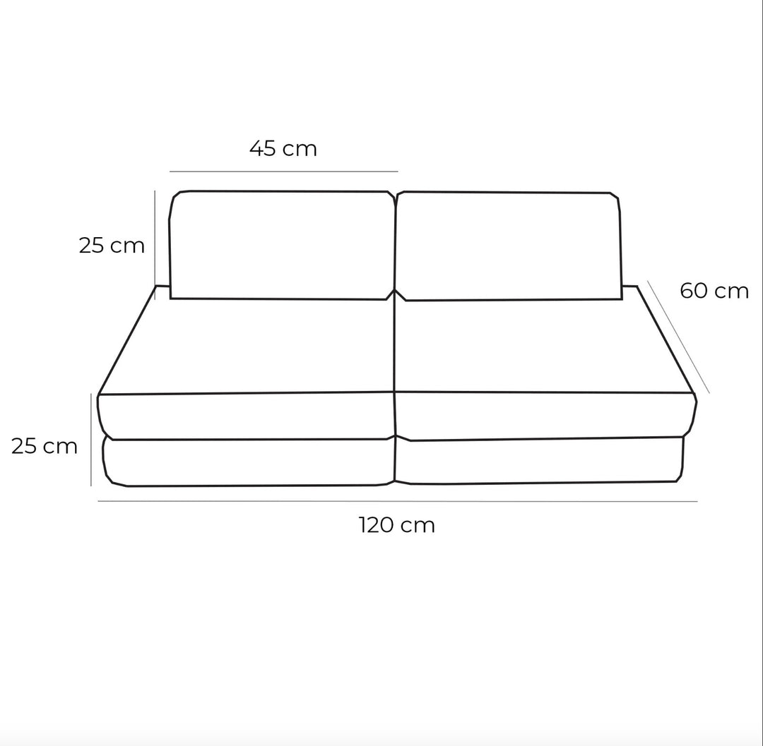Small Modular Sofa for Kids - Churros Forest Green