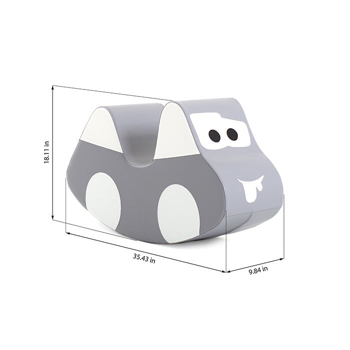 Soft Play Ride On Toy - Grey Car
