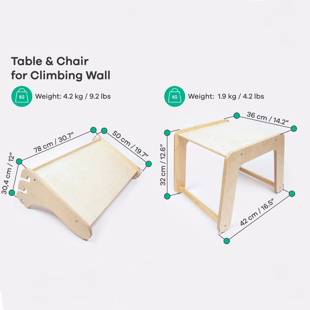 Table and Chair for the leg&amp;go Swedish Wall