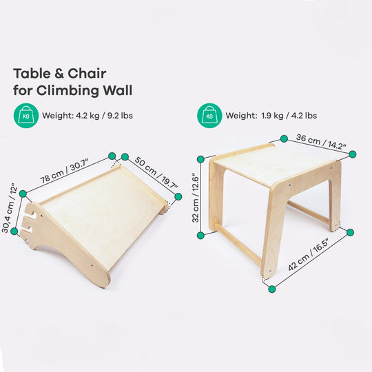 Table and Chair for the leg&amp;go Swedish Wall