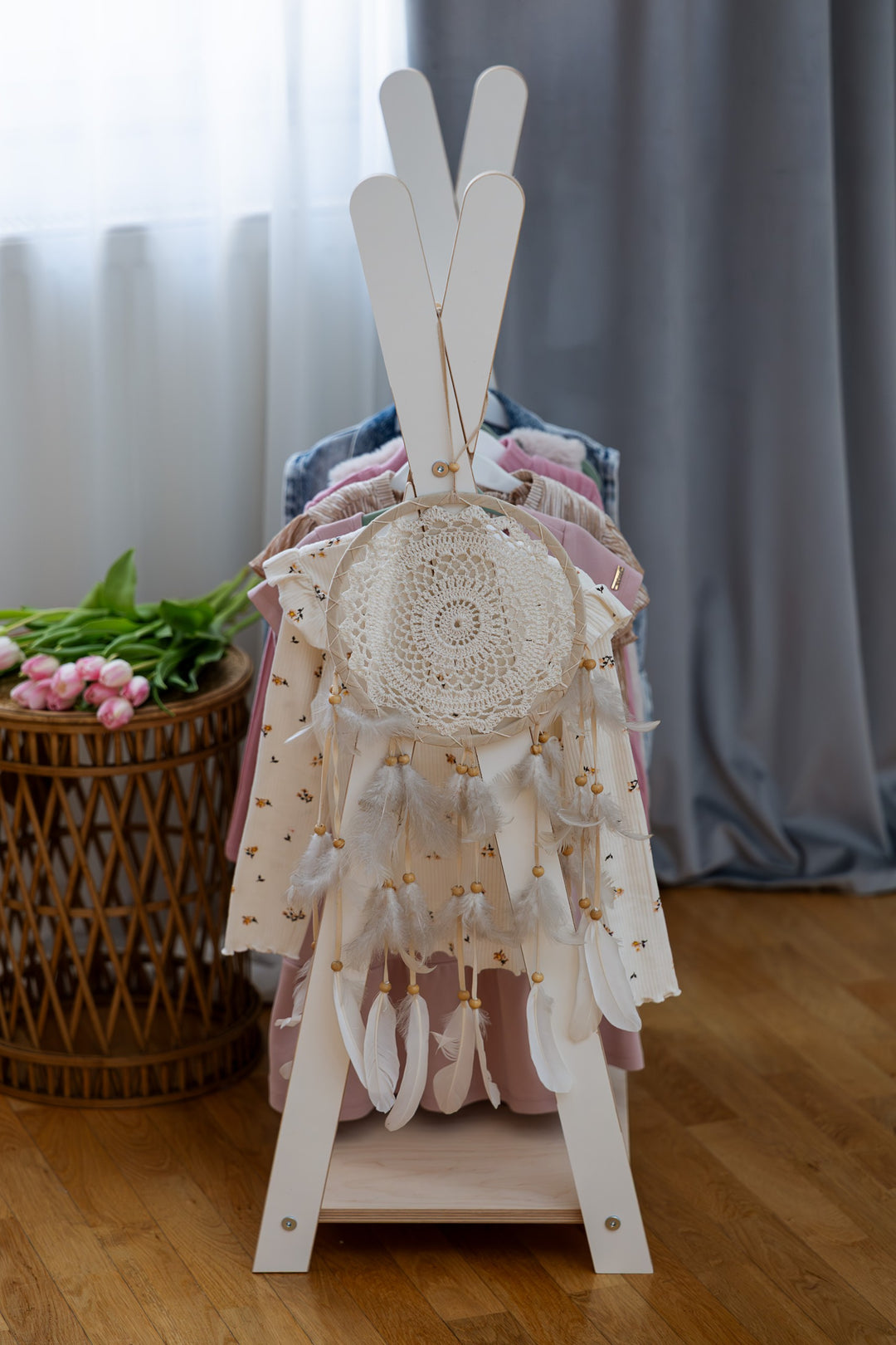 Tipi Clothing Rack For Children - Small White