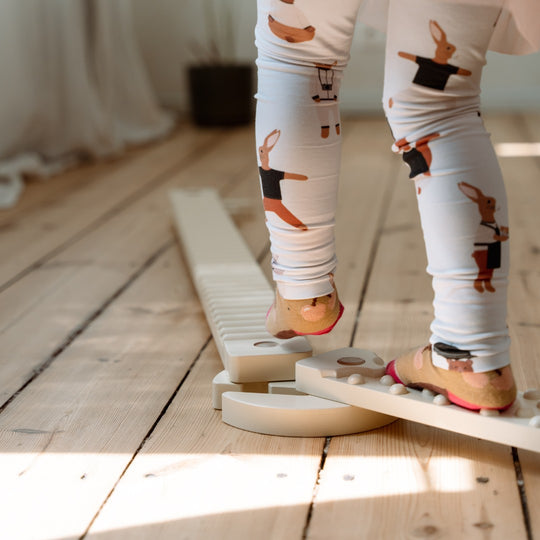 TipiToo® Small Balance Beam 3 Piece Set - White Rope