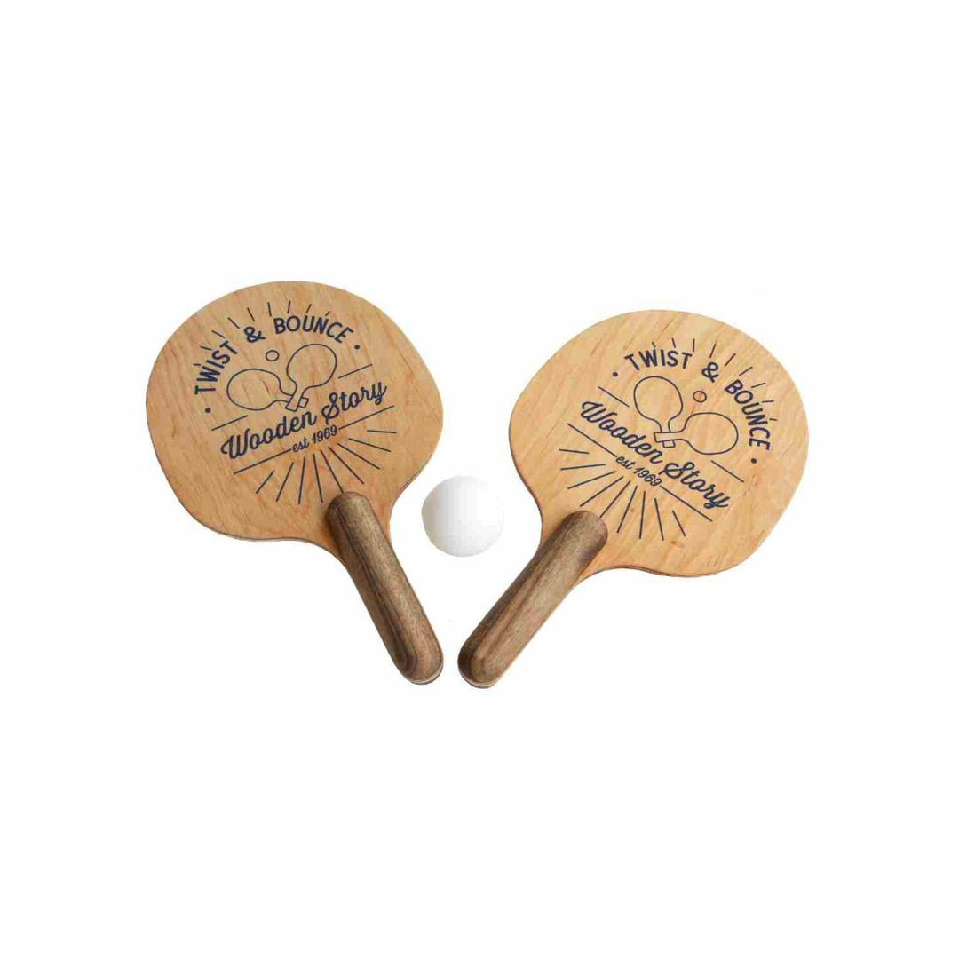 Twist &amp; Bounce - Wooden Ping Pong Paddles