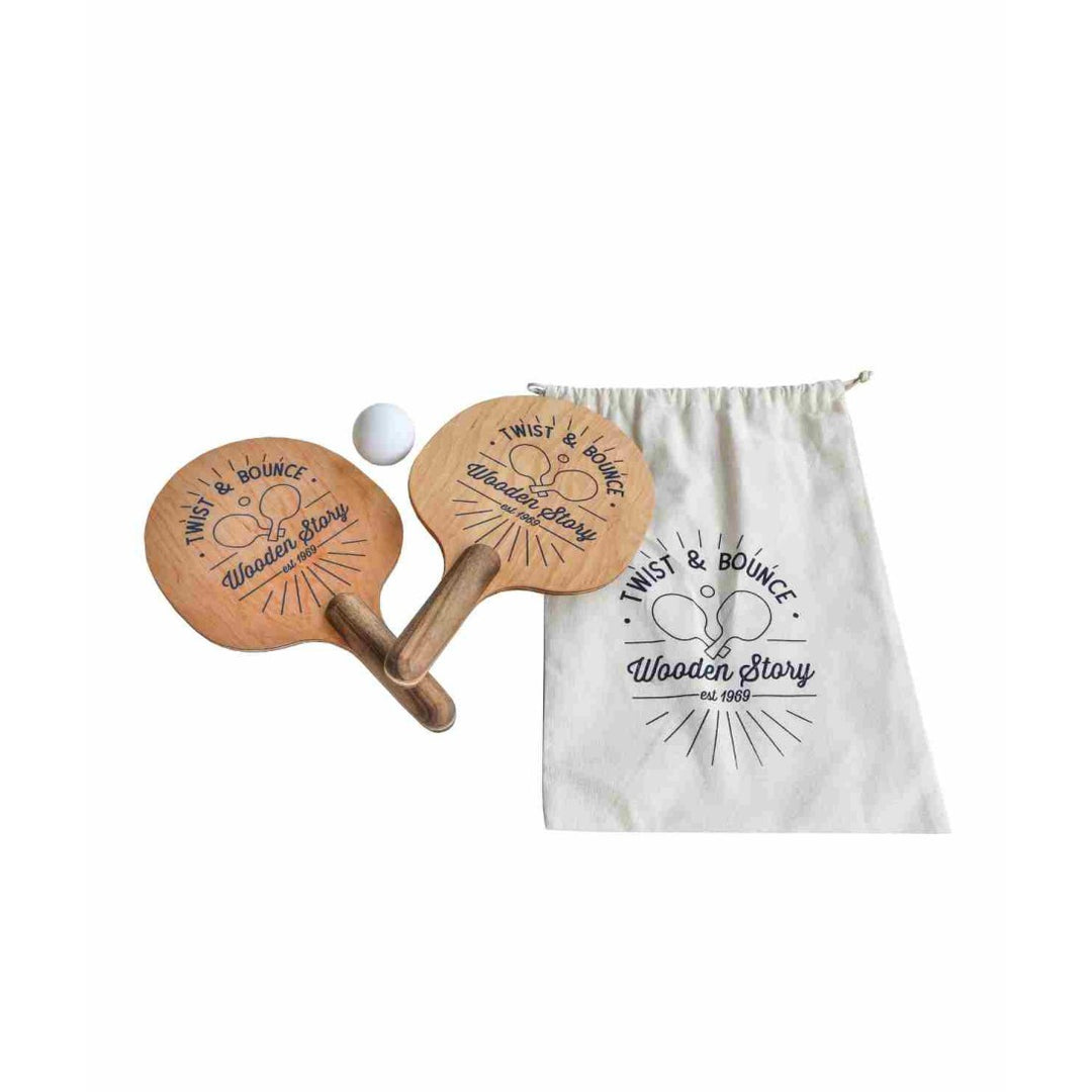 Twist &amp; Bounce - Wooden Ping Pong Paddles