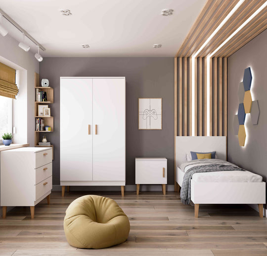 Wardrobe Kubi - White