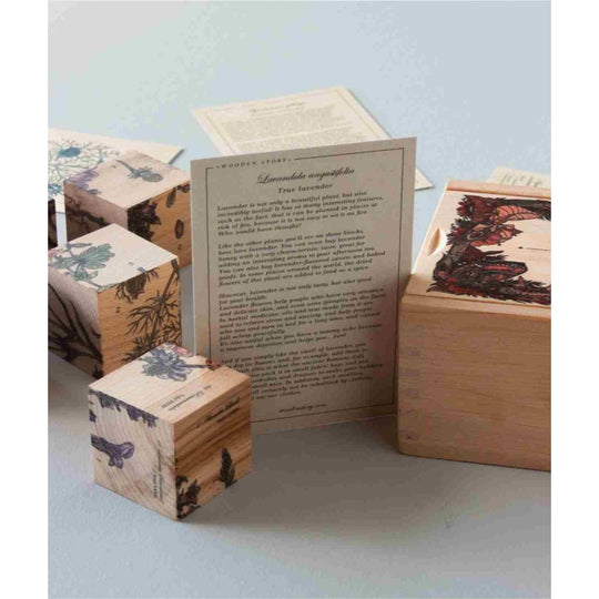 Wooden Blocks Bee Life - Honey Plants